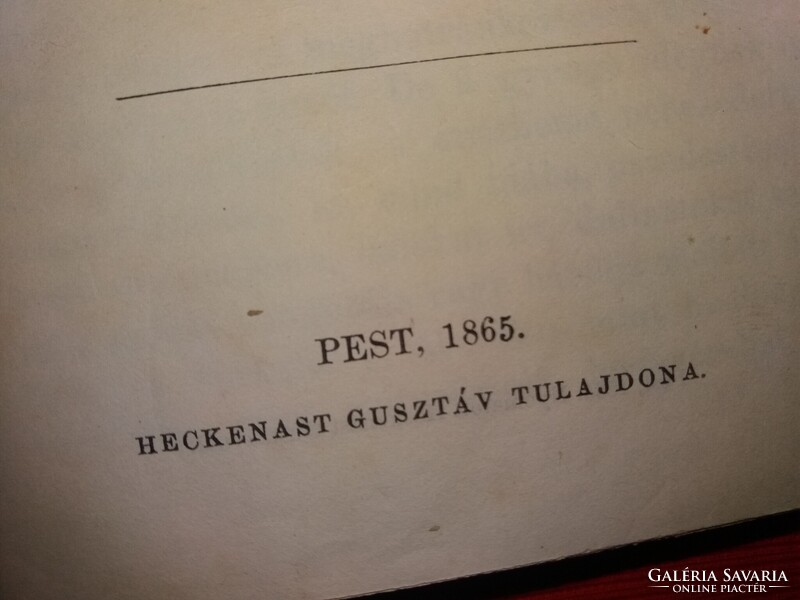 1865.antik VERSEGHY Ferenc versei Heckenast Gusztáv saját tulajdona volt.RITKA a képek szerint