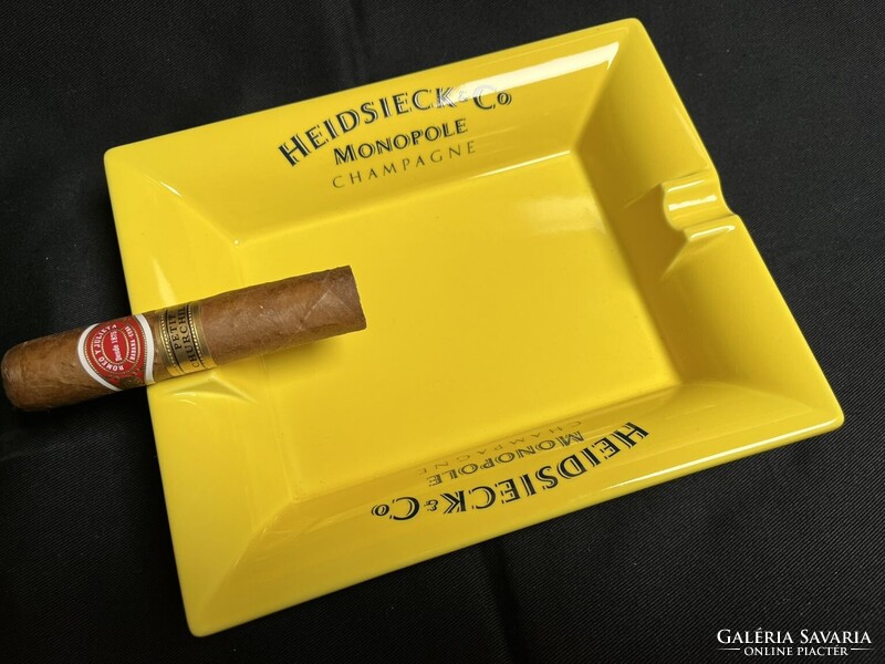Heidsieck & Co. Monopole Champagne porcelán szivar hamutartó a Blue Top sorozatból