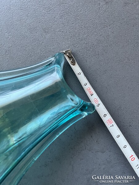 Csodás türkiz Miloslav Klinger üveg váza