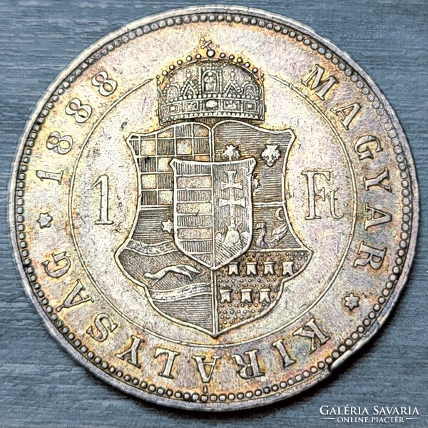 Ferenc József ezüst 1 Forint 1888 KB