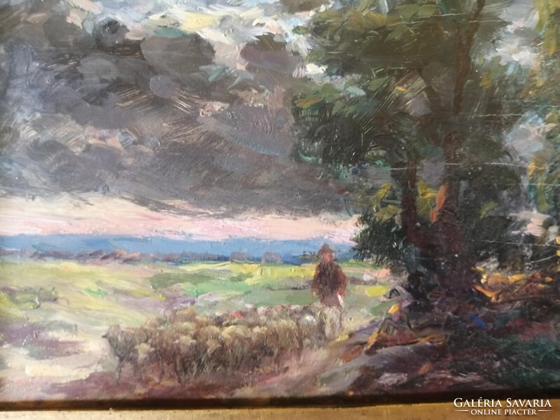 PÁLLYA CAROLUS /1875-1949/ - BIRKÁKAT TERELŐ JUHÁSZ
