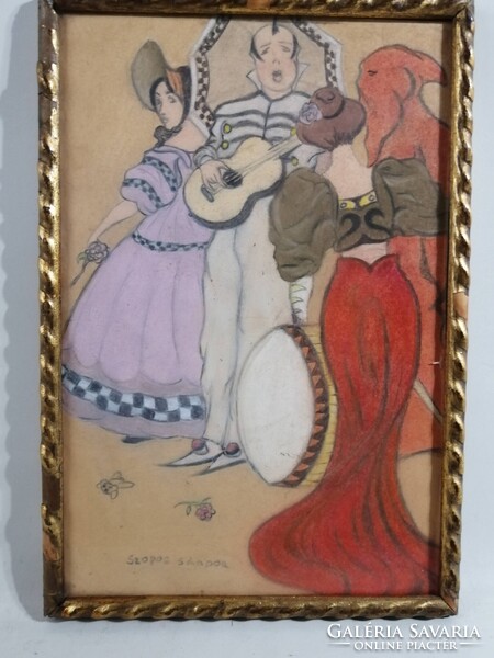 ART DECO GRAFIKA - SZOPOS SÁNDOR /1881-1954/