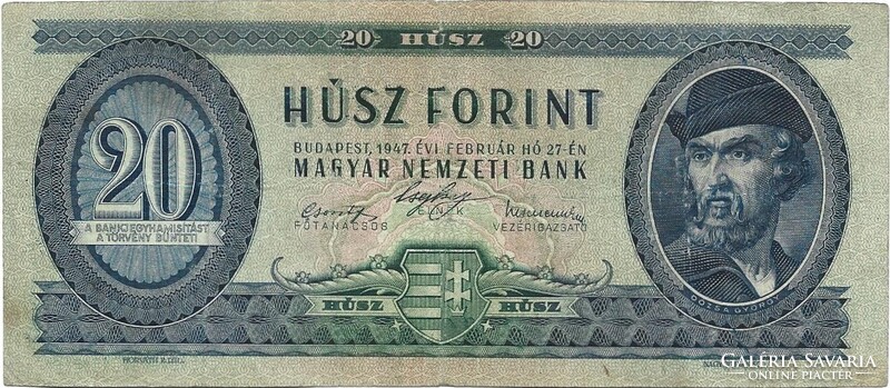 20 forint 1947 5.