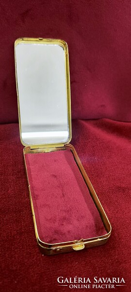 ArtDeco, Vintage - Du Barry, Richard Hudnut, tükrös ékszertartó szelence, 1930-ból