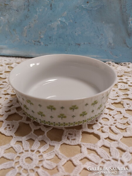 Alföldi petrezselyem, lóhere mintás porcelán savanyúságos, kompótos, csemegés tál, tálka