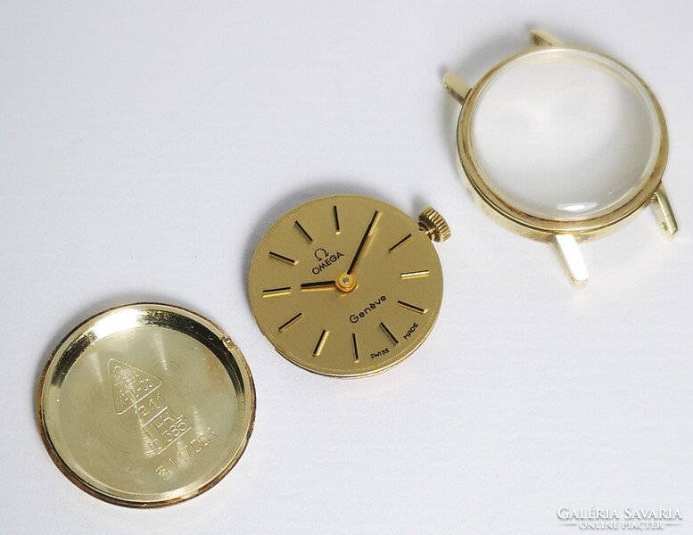 Omega geneve 14k gold - from 1977 - serviced, with warranty, tiktakwatch service card!