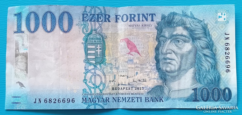 2023 évi 1000 Forint jelentős nyomdahibával