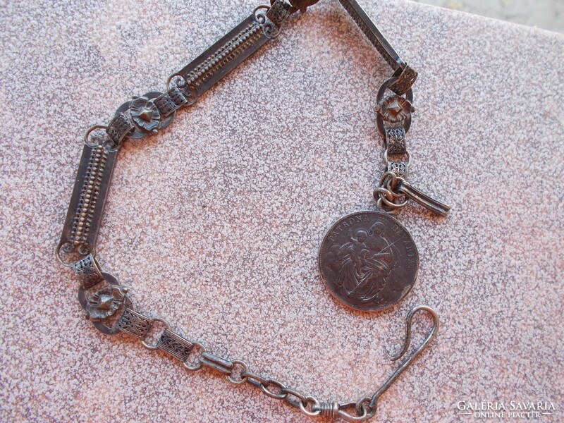 WW1,Tiszti lánc ezűstből,Lajos Taller,Ag 50,3gr