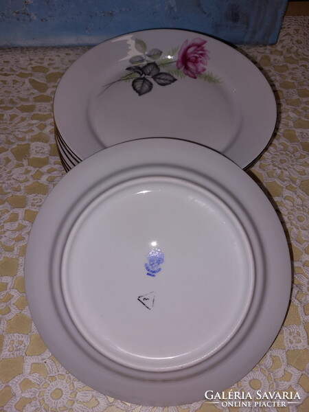 Alföldi Bazsarózsás - rózsás porcelán süteményes tányér