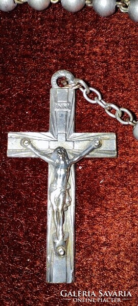 Antik ezüst rózsafüzér – 1900-as évek eleje, Franciaország