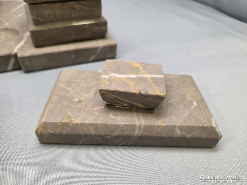 Régi márvány íróasztal szett 4 részes