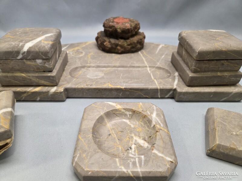 Régi márvány íróasztal szett 4 részes