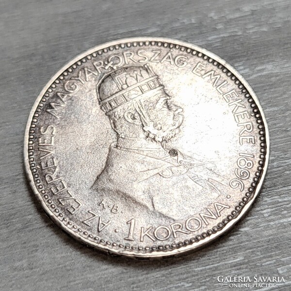 FJ ezüst 1korona Millenniumi 1896