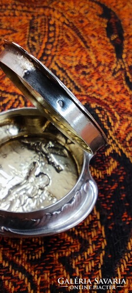 Csodálatos antik ezüst Chatelaine dobozka –ritkaság!﻿
