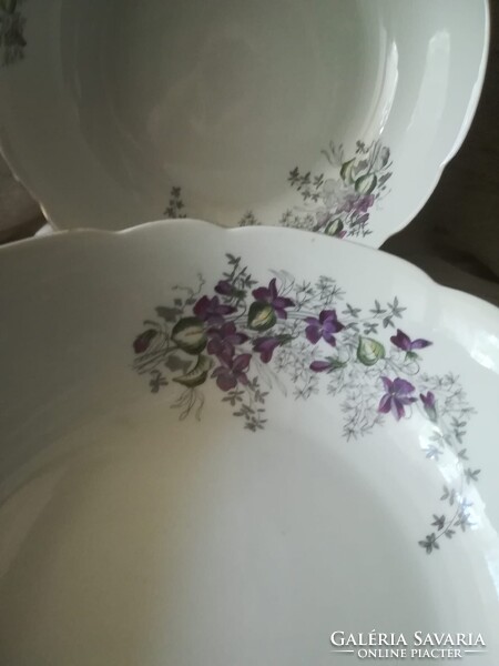 Cmielow lengyel porcelán kerek kínáló tál ibolya mintával