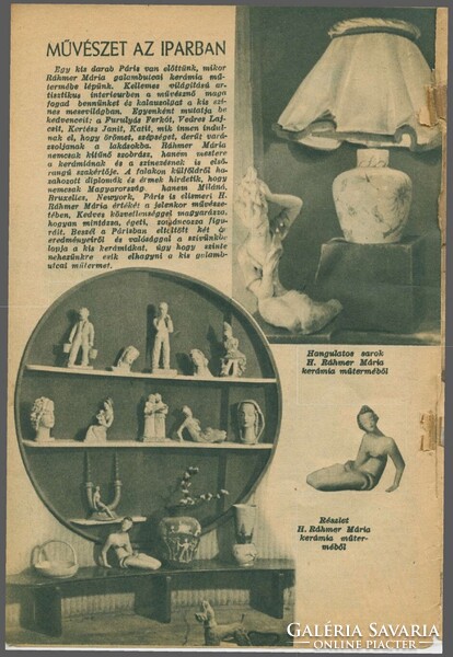 H. Ráhmer Mária (1911-1998) Síelő hölgy - art deco mázas kerámia, gyűjtői ritkaság