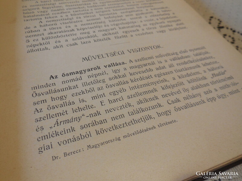Magyarország művelödésének története   írta Dr Berecz  Sándor   KNER nyomda  Gyoma  1905.