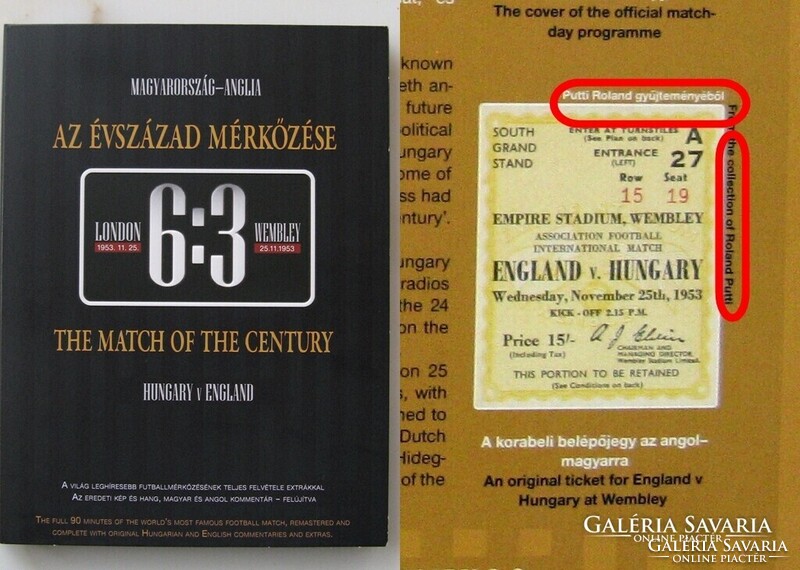 Aranycsapat Puskás. Angol-magyar díszdobozos DEDIKÁLT dvd Grosics Buzánszky labda futball