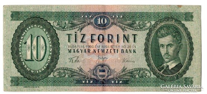 1962  papir 10  forintos   T1   állapotban