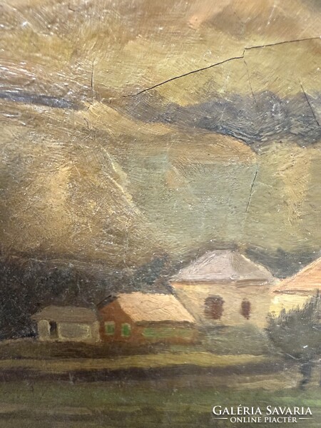 Tájkép , Csillaghegy látkép . Olaj