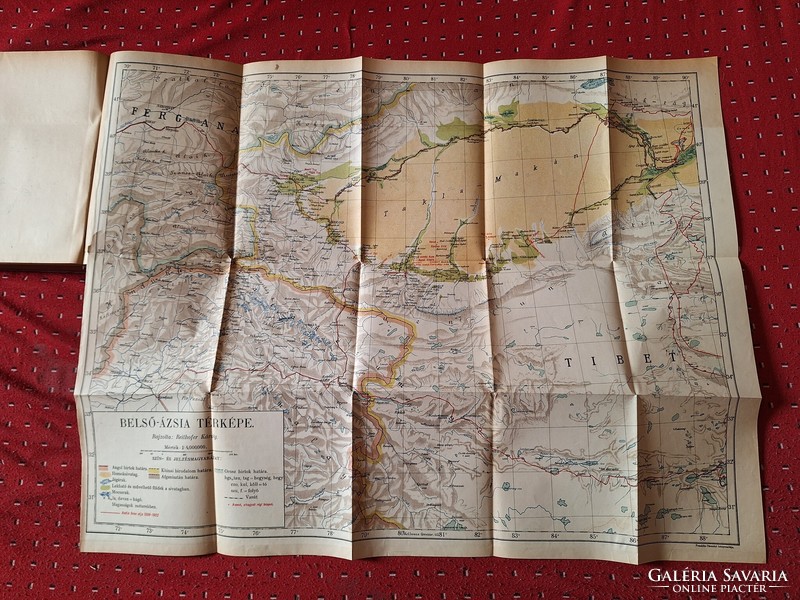 ELSŐ KIADÁS! képes fedelű MFTK 1906 VII-VIII.-SVEN HEDIN:ÁZSIA SZIVÉBEN I.II. --GYŰJTŐI!