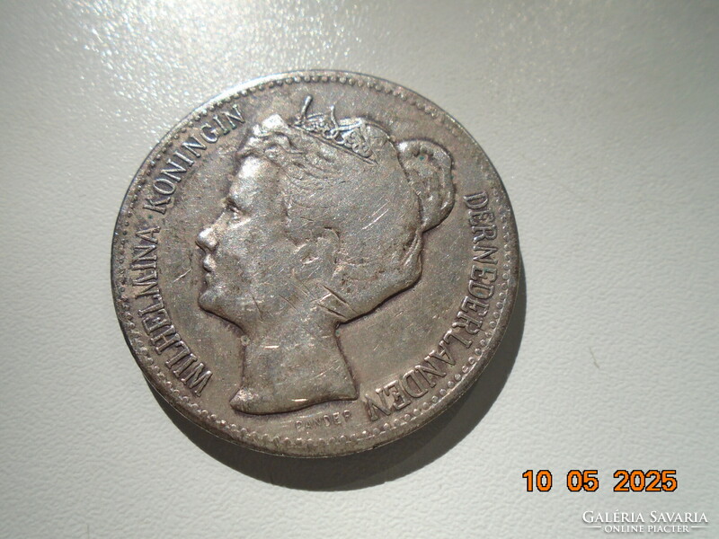 1898   2 1/2 Gulden Wilhelmina 945/1000 ezüst holland pénzérme