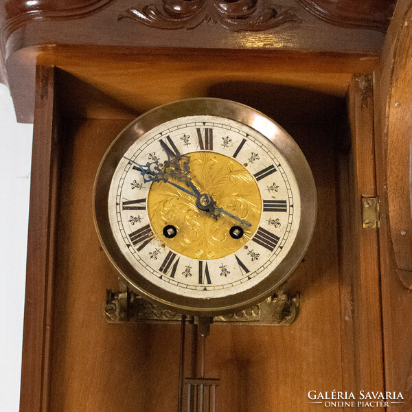 Bécsi barokk felesütős rugós falióra