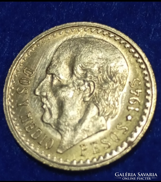 Arany 2 1/2 peso /1918-1948 / 1945 kiadás extra állapotban