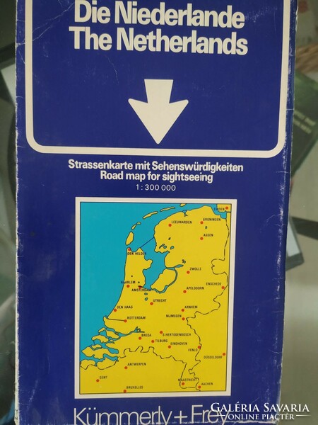 Hollandia autós térkép 1990 körül