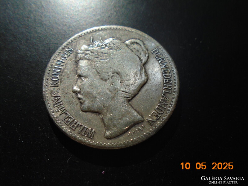 1898   2 1/2 Gulden Wilhelmina 945/1000 ezüst holland pénzérme