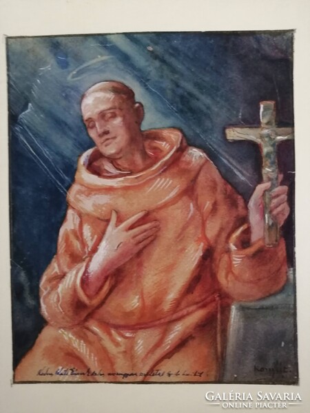 KOMJÁTI-WANYERKA GYULA - ÁHITAT - AKVARELL