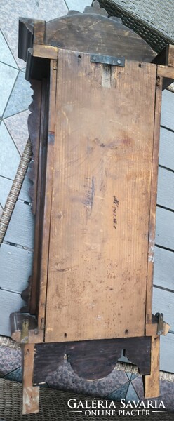 Antik cizellàlt réz díszes faragott Ónémet Bécsi rokokó különleges cizellàlt fali óra feles ütős