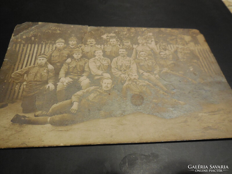 I. v.háburús  katonai csoport kép , magyar bakák , fotó , 14 x 9 cm