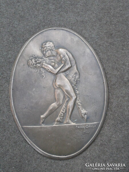 Faun és nimfa. Bakonyi Sándor 1922.