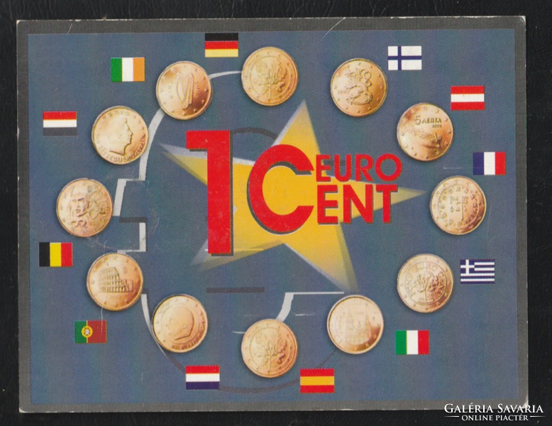1 euro cent gyüjteményi csomagolásban.