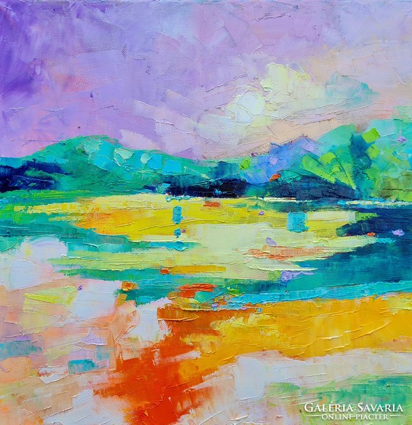 Napsütéses impressziók Simon Tündétől (40x40cm)