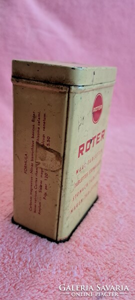 Régi fém doboz, gyógyszeres pléh doboz (L5671)