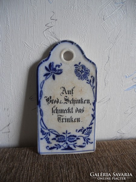 Antik konyhai porcelánkép vagy vágólap