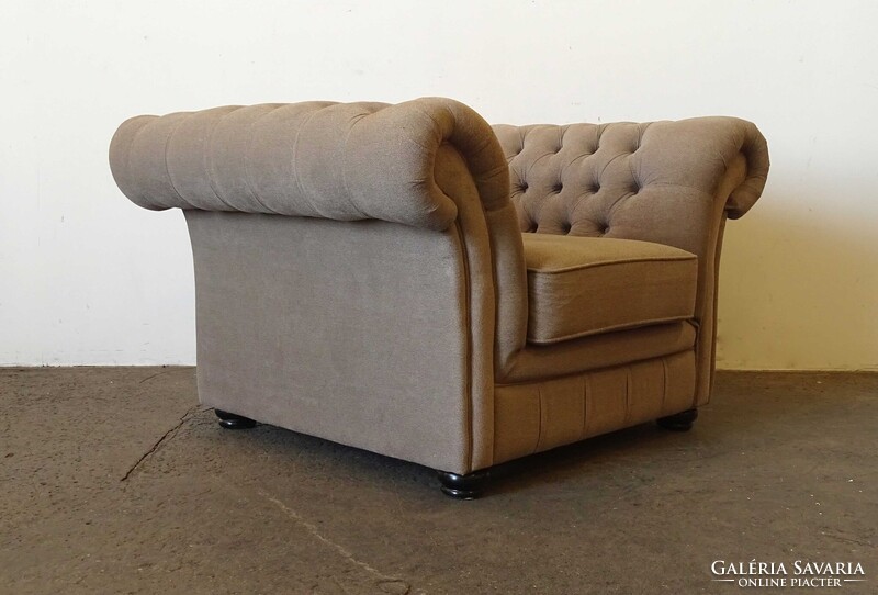 1V911 Mid century hatalmas drapp design klubfotel
