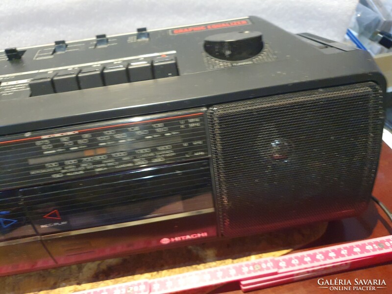 Retro Hitachi TRK-W350E rádiósmagnó kazetta boombox sétálómagnó hi-fi 21