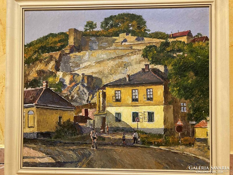 Pirchala Imre: Esztergomi utca (olajfestmény, 60x70 cm)