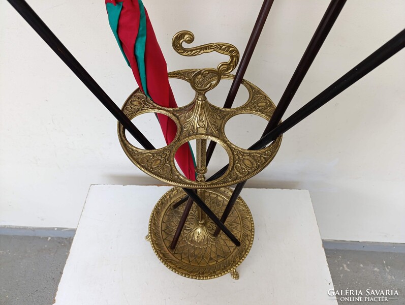 Antik esernyőtartó öntöttvas öntött sárgaréz esernyő sétapálca tartó 906 3010