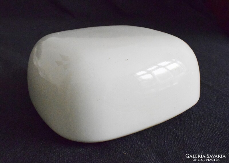 Fali , mennyezeti lámpa , art-deco üveg búra , fém lámpatest , 20 x 20 x 9 cm