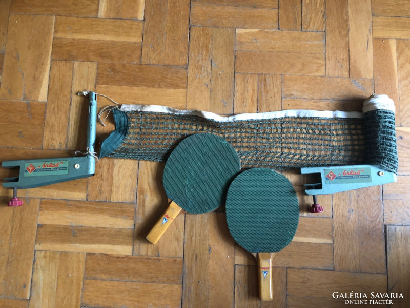 Pingpong háló 2 db ütővel, NDK retró