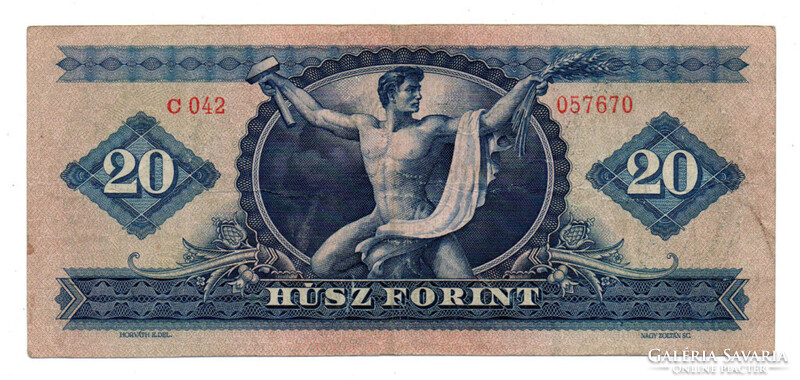 20 Forint Bankjegy 1947 aVF