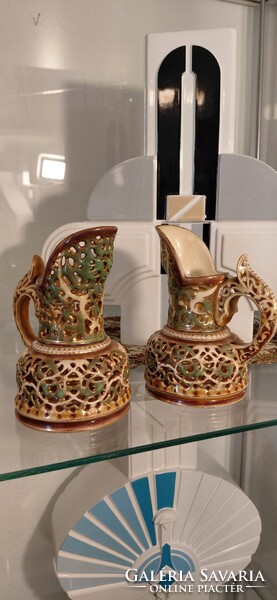 Zsolnay pecs  2 kleine Krüge 10 cm