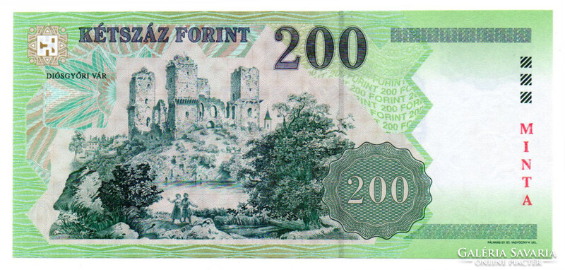 200 Forint Bankjegy 2006 MINTA