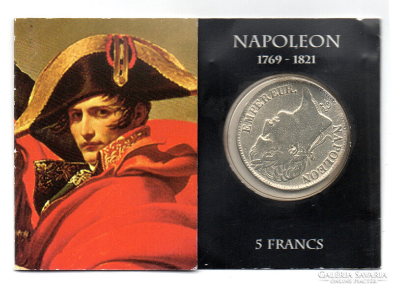 Franciaország I. Napóleon 5 Frank 1808 MÁSOLAT bliszterben