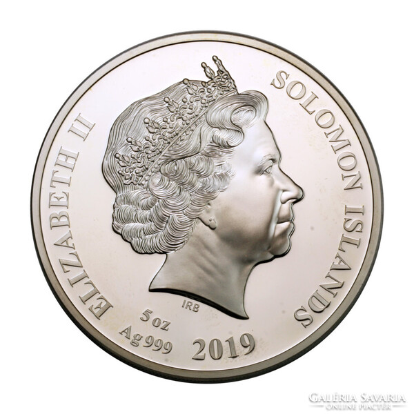 Holdraszállás Salamom-szigetek 25 Dollár 2019 PP Ag999 5 UNCIA
