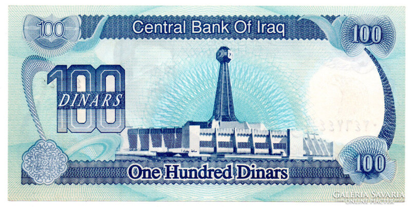 Irak 100 Dinar Bankjegy 1994 P84 UNC világos alapnyomat